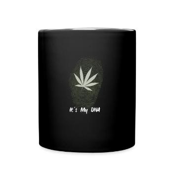 Hanf- It ́s in my DNA - Full Colour Mug - black - Front