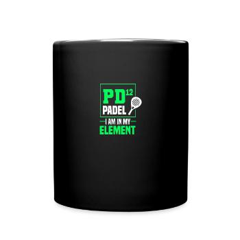 Padel Tennis Paddel Padelball Padeln Padeltennis - Tasse einfarbig - Schwarz - Vorne