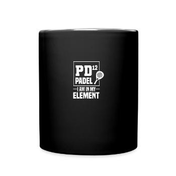 Padel Tennis Paddel Padelball Padeln Padeltennis - Tasse einfarbig - Schwarz - Vorne