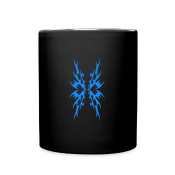 Cool Butterfly Cybersigilism A Cyber Sigil Tribal - Full Colour Mug - black - Front