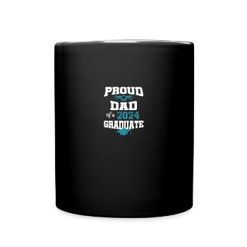Absolvent Sponsion Graduate stolzer Vater 2024 - Tasse einfarbig - Schwarz - Vorne