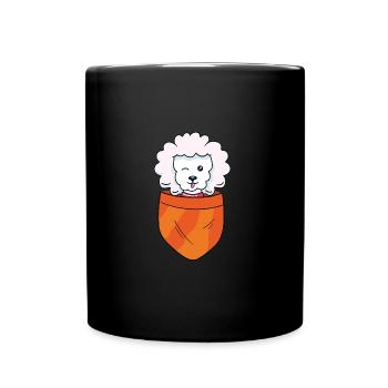 Caniche dans la poche Chiot Chiot Chien Amour - Mug uni - noir - Devant