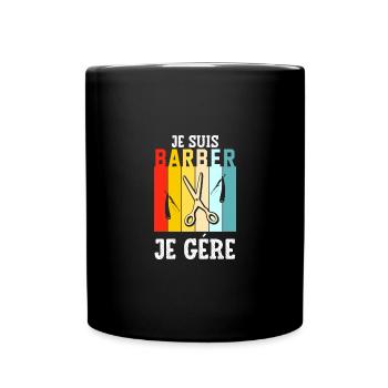 je suis barber - Mug uni - noir - Devant