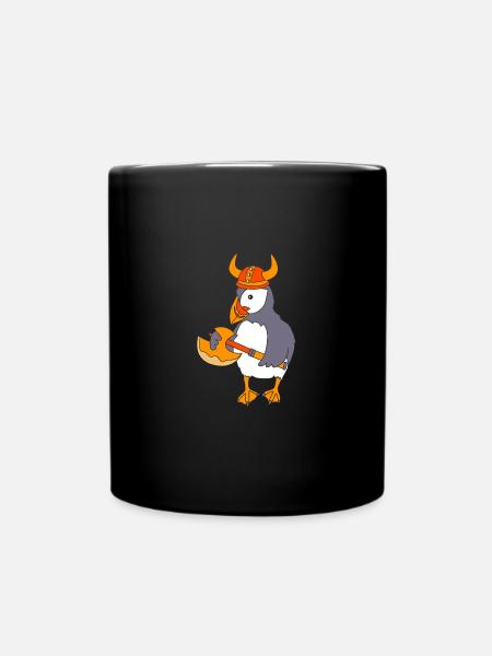 Papageientaucher Puffin - Tasse einfarbig - Schwarz