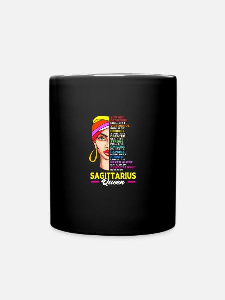 Sternzeichen Schütze - Tasse einfarbig - Schwarz