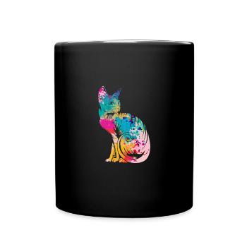 Sphynx Cats - Full Colour Mug - black - Front