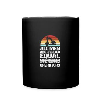Construction site excavator driver excavation - Full Colour Mug - black - Front