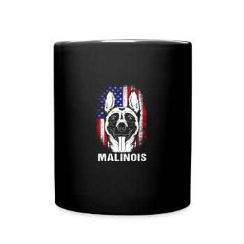 Belgischer Malinois - Tasse einfarbig - Schwarz - Vorne