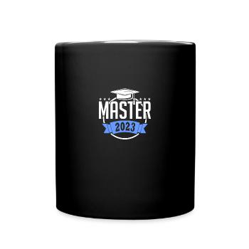 Master 2023 Abschluss Promotion Sponsion Uni - Tasse einfarbig - Schwarz - Vorne