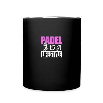 Padel Tennis Paddel Padelball Padeln Padeltennis - Tasse einfarbig - Schwarz - Vorne