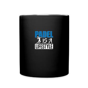 Padel Tennis Paddel Padelball Padeln Padeltennis - Tasse einfarbig - Schwarz - Vorne