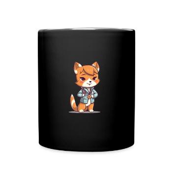 Japanese dog Shiba Inu doctor nurse - Full Colour Mug - black - Front