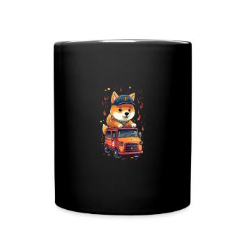 Chien japonais Shiba Inu de profession, - Mug uni - noir - Devant