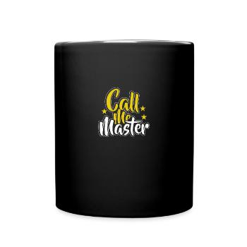 Master bestanden Abschluss Promotion Sponsion Uni - Tasse einfarbig - Schwarz - Vorne