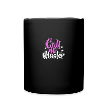 Master bestanden Abschluss Promotion Sponsion Uni - Tasse einfarbig - Schwarz - Vorne