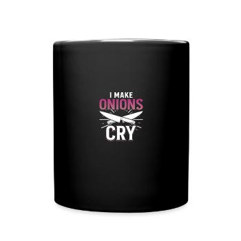 Je fais pleurer les oignons Cuisine Drôle Chef - Mug uni - noir - Devant