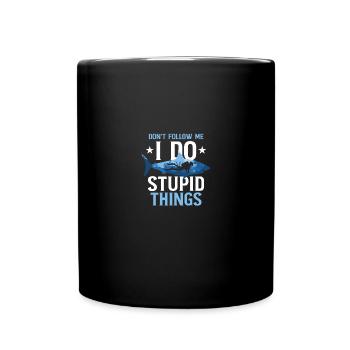 Don't Follow Me I Do Stupid Things Diving Divers - Full Colour Mug - black - Front
