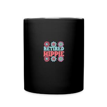 Retired Hippie Seventies Hippie Hippy - Full Colour Mug - black - Front