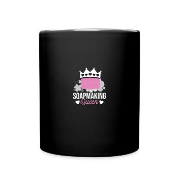 Soap Making Queen Seifenherstellung Seifenmachen - Full Colour Mug - black - Front