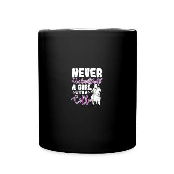 Ne sous-estimez jamais A Girl With A Cello pour femme - Mug uni - noir - Devant