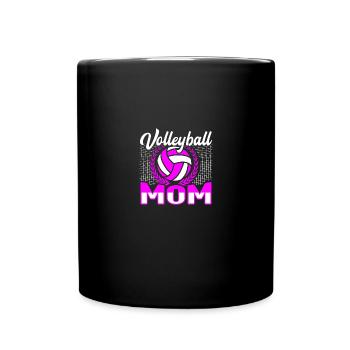 Volleyball Mom For Volleyball Moms Women - Full Colour Mug - black - Front