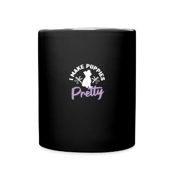 I Make Puppies Pretty Hundefrisör Haustierpflege - Tasse einfarbig - Schwarz - Vorne