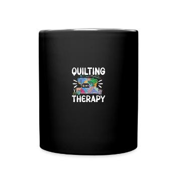 La courtepointe est ma thérapie Quilting Sewing - Mug uni - noir - Devant