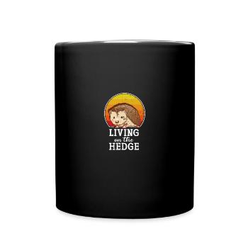 Living On The Hedge For Hedgehog Lovers Men Women - Full Colour Mug - black - Front