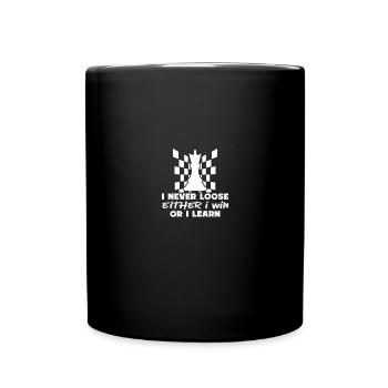 I Never Loose Either Win or I Learn for - Full Colour Mug - black - Front