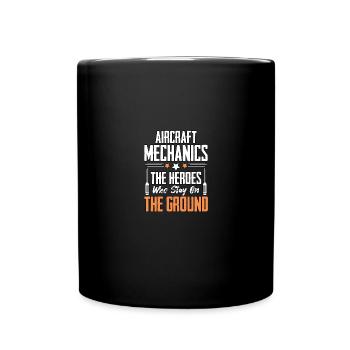 Mécanicien d’avion Les héros de l’aviation - Mug uni - noir - Devant