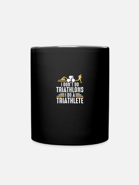 Je ne fais pas de triathlon, je fais du triathlète - Mug uni - noir