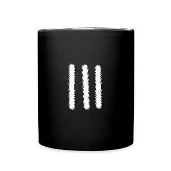 Lignes | Lignes ondulées | symboles | Modèle - Mug uni - noir - Devant