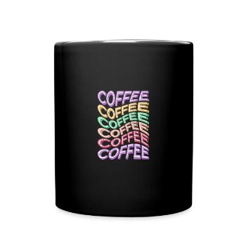 Coffee - Coffee lover design - Full Colour Mug - black - Front