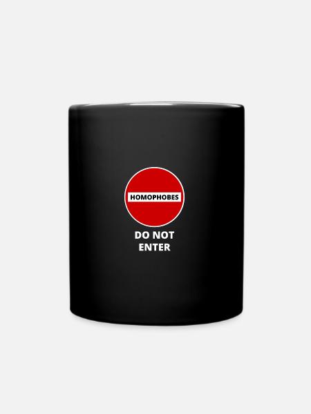 HOMOPHOBES INTERDIT - Mug uni - noir