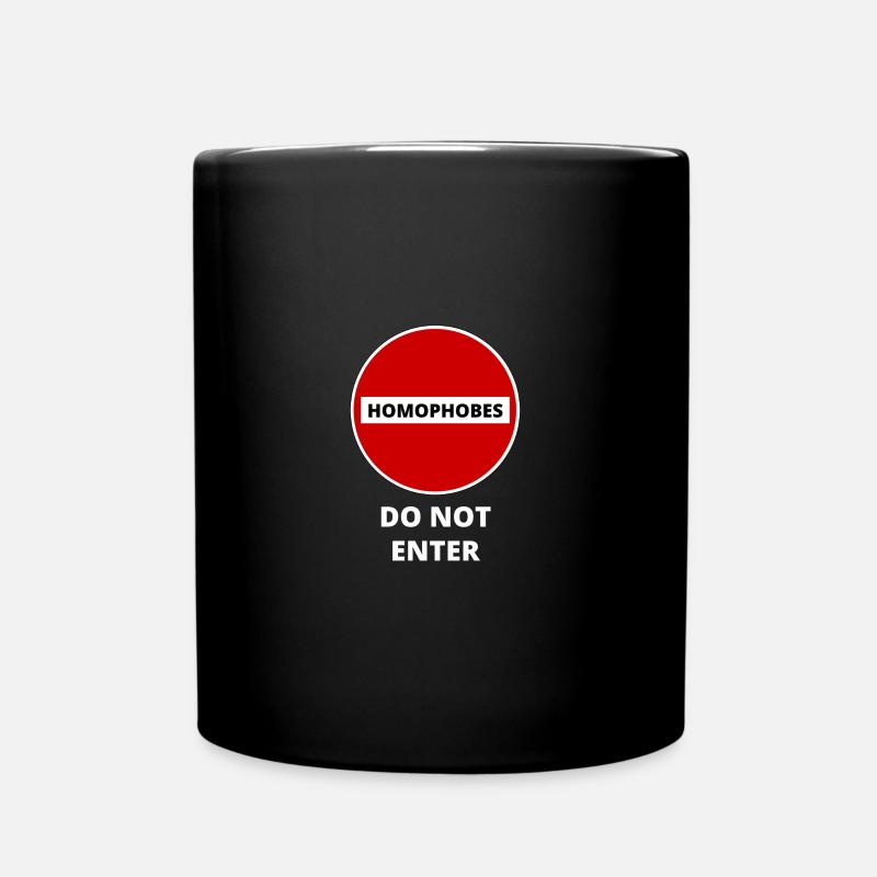 HOMOPHOBES INTERDIT - Mug uni - noir