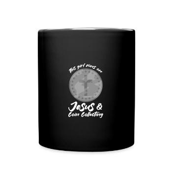 Coin collectors collect coins - Full Colour Mug - black - Front