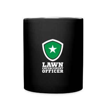 Tonte de pelouse Tondeuse à gazon Jardinier - Mug uni - noir - Devant