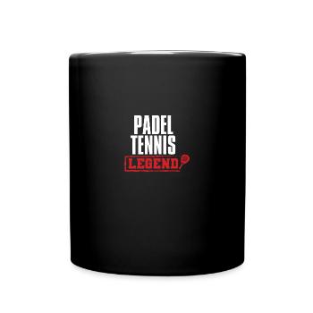 Padel Tennis Paddel Padelball Padeln Padeltennis - Tasse einfarbig - Schwarz - Vorne