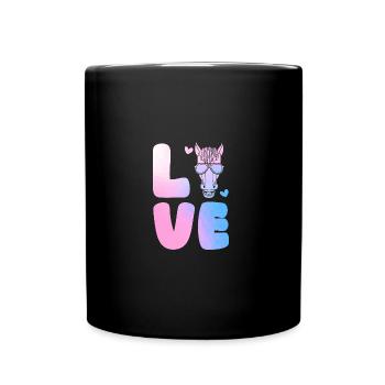 Monter à cheval - Mug uni - noir - Devant