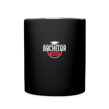 Bachelor 2023 Abschluss Promotion Sponsion - Tasse einfarbig - Schwarz - Vorne