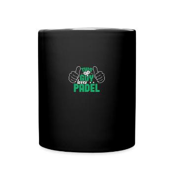 Padel Tennis Paddel Padelball Padeln Padeltennis - Tasse einfarbig - Schwarz - Vorne