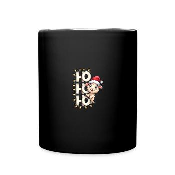 ho ho ho - schaf spruch - Weihnachtshemd - Tasse einfarbig - Schwarz - Vorne