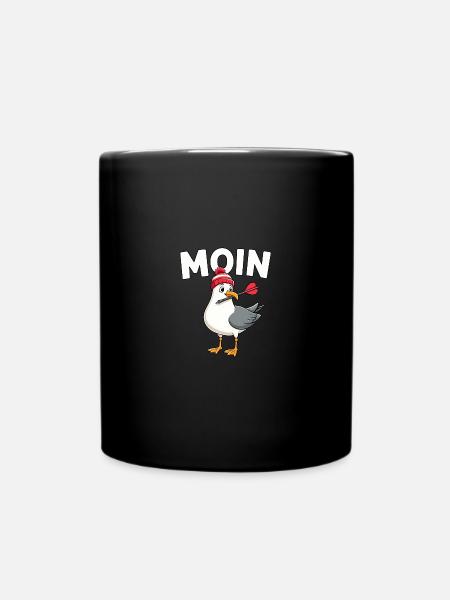 Darts Dart Moin Möwe - Tasse einfarbig - Schwarz
