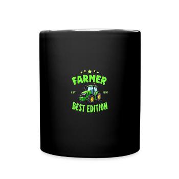 Bauern Lachen - Lustige Farmer - Tasse einfarbig - Schwarz - Vorne