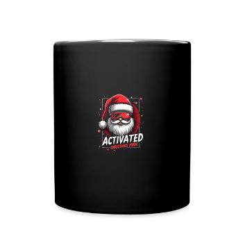 Santa Claus with ski goggles - Christmas Mode - Full Colour Mug - black - Front