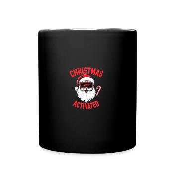 Christmas Mode Activated - Weihnachten - Full Colour Mug - black - Front