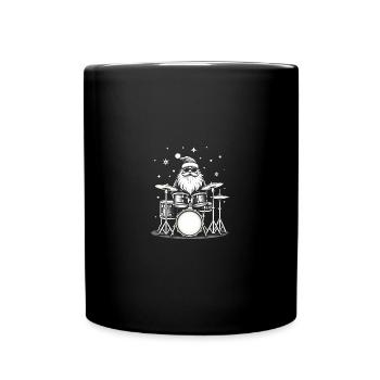 Weihnachts-Drummer - Santa's Show - Tasse einfarbig - Schwarz - Vorne