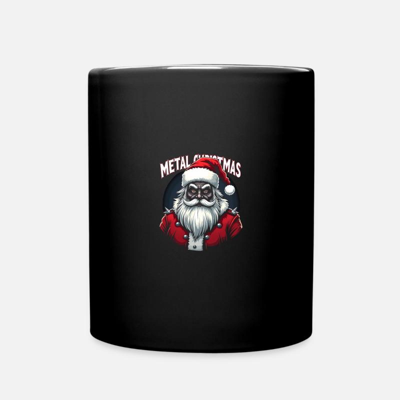 Heavy Metal Santa Claus Weihnachten - Tasse einfarbig - Schwarz