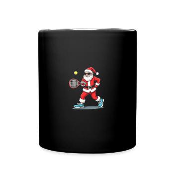 Tennis Jouer au Père Noël Tennis de Noël - Mug uni - noir - Devant