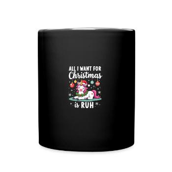 Weihnachts Shirt Christmas Weihnachten - Tasse einfarbig - Schwarz - Vorne
